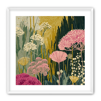 Wildflowers pressing into dusk