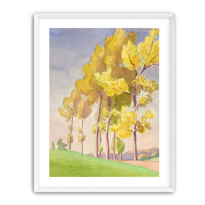 Yellow crowns on the hill