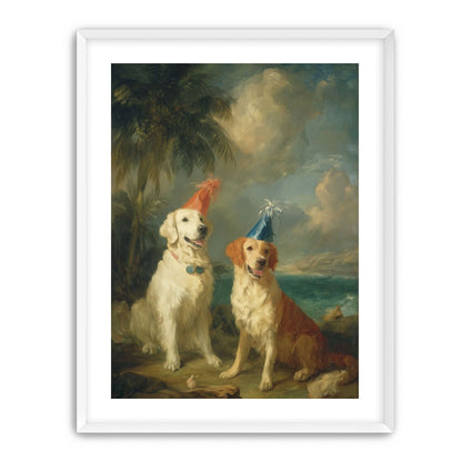 Party hats by the sea