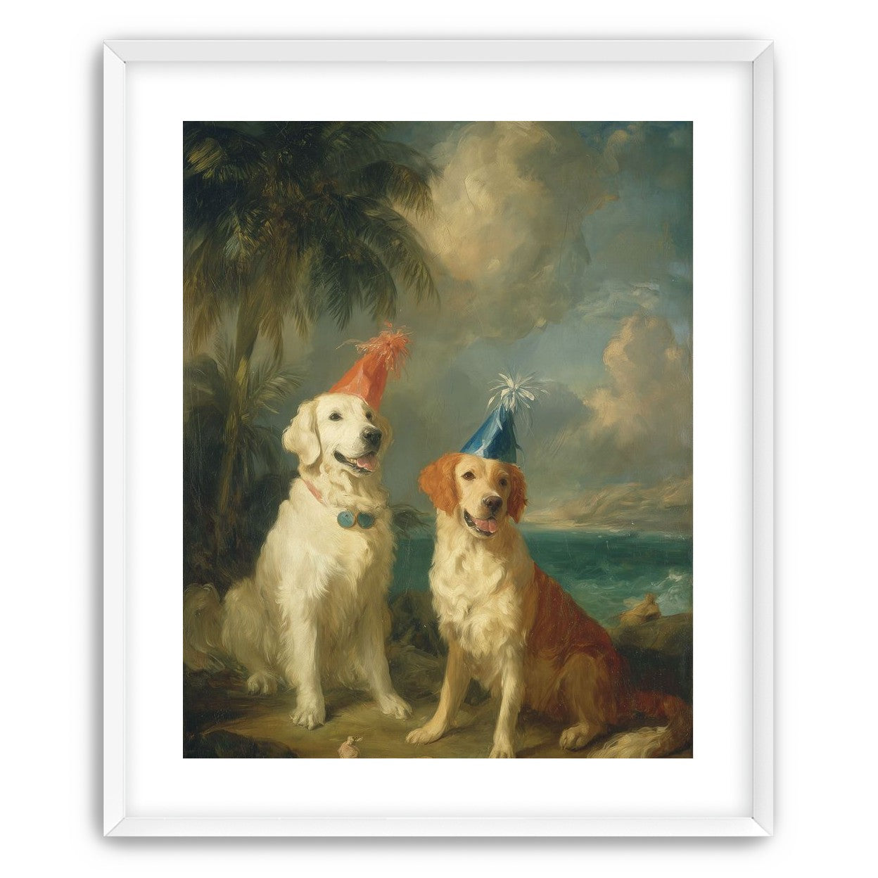 Party hats by the sea