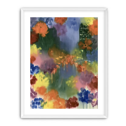 City lights in painted bloom