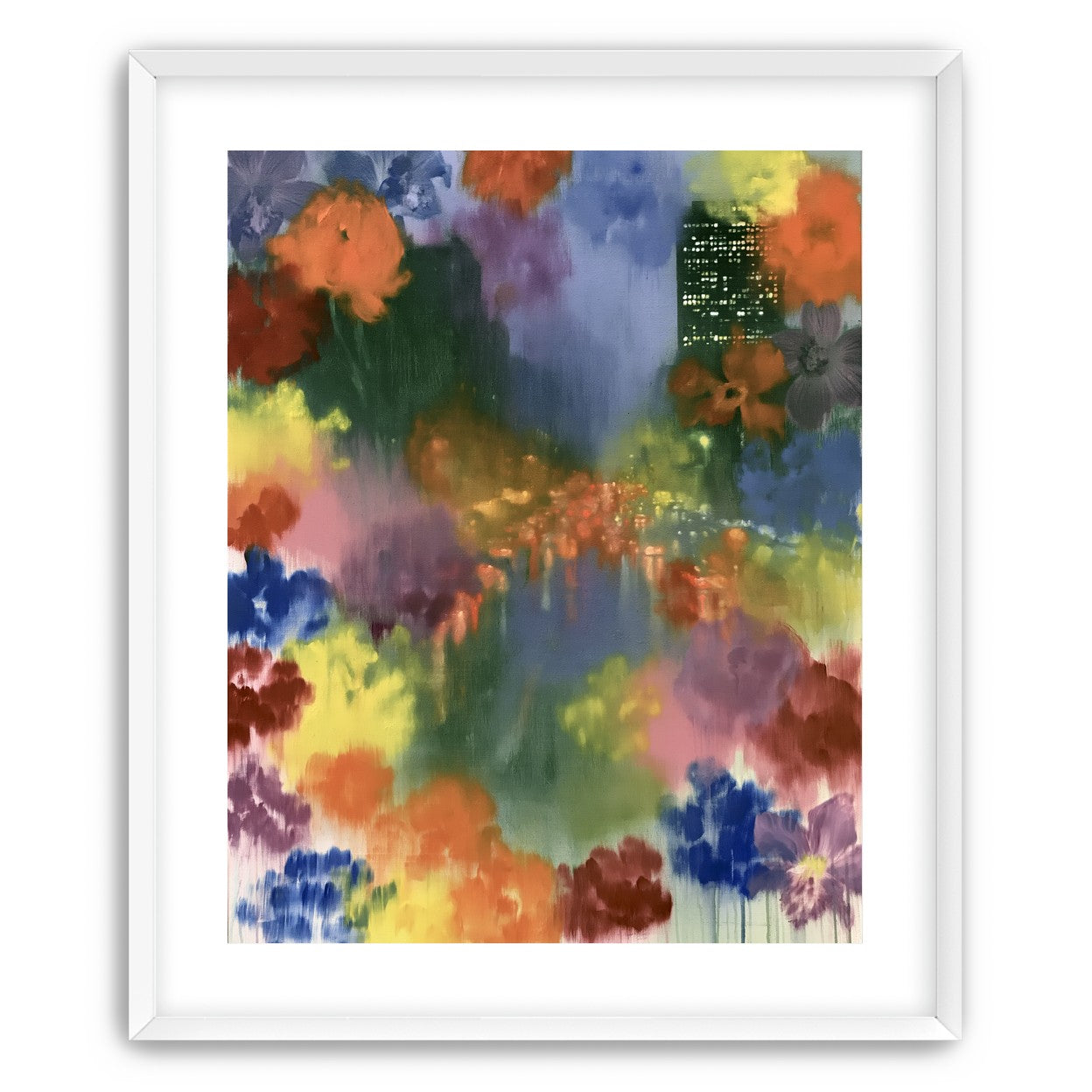 City lights in painted bloom