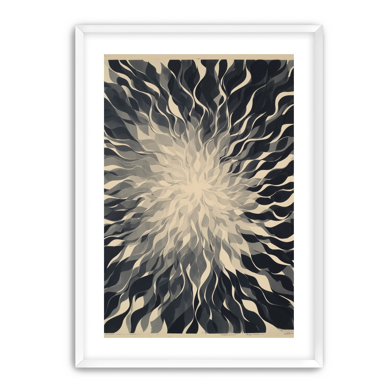 Pale center in black sweep