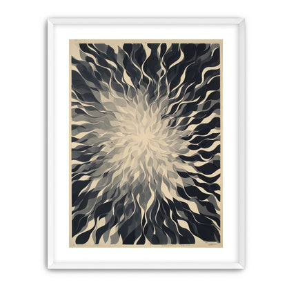 Pale center in black sweep