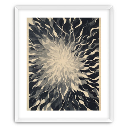 Pale center in black sweep