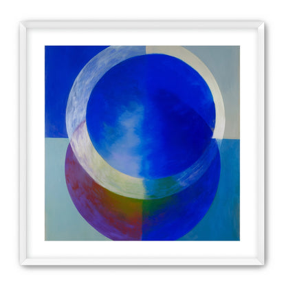 Pale arc across blue circle
