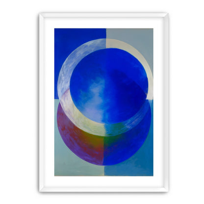 Pale arc across blue circle