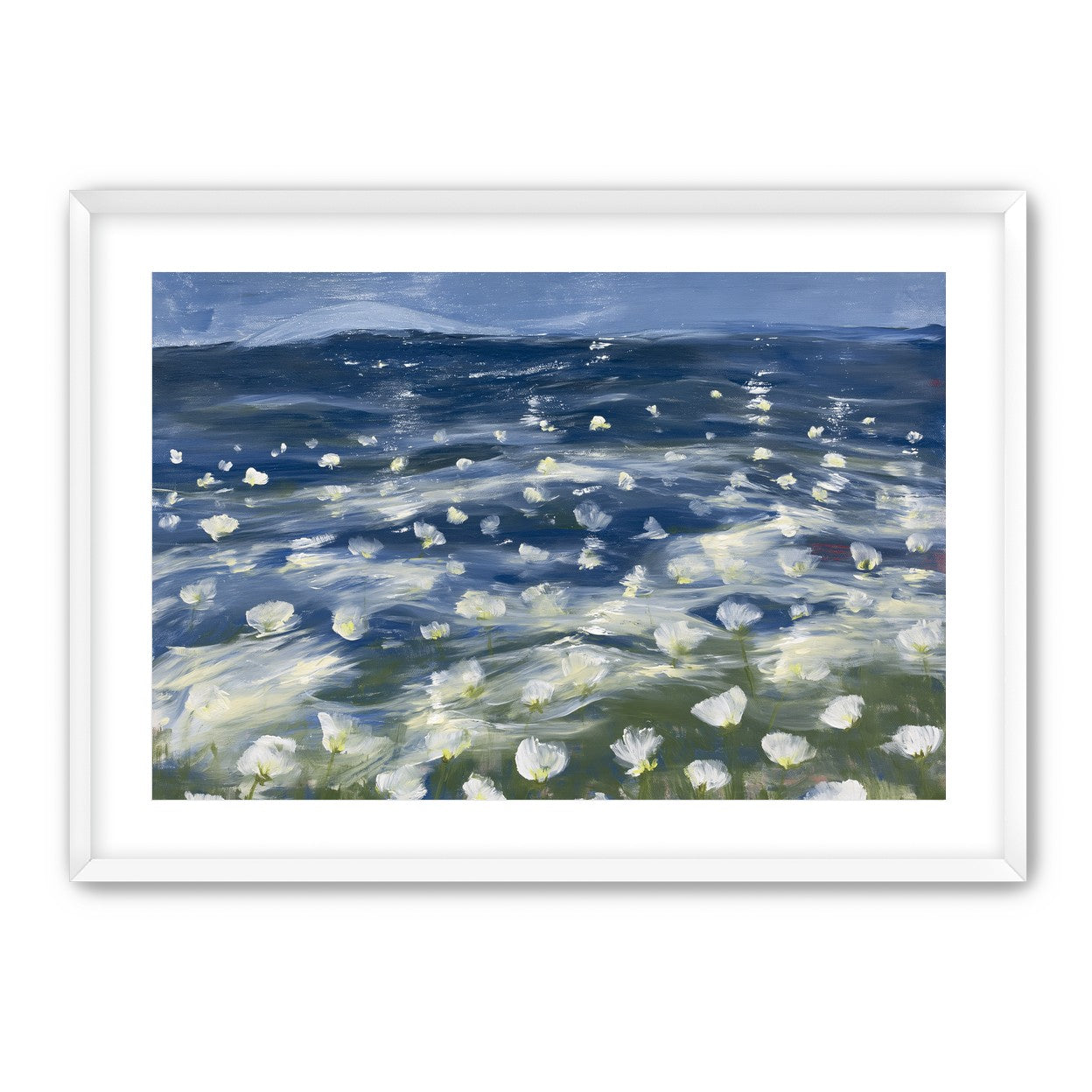 White flowers under blue sky