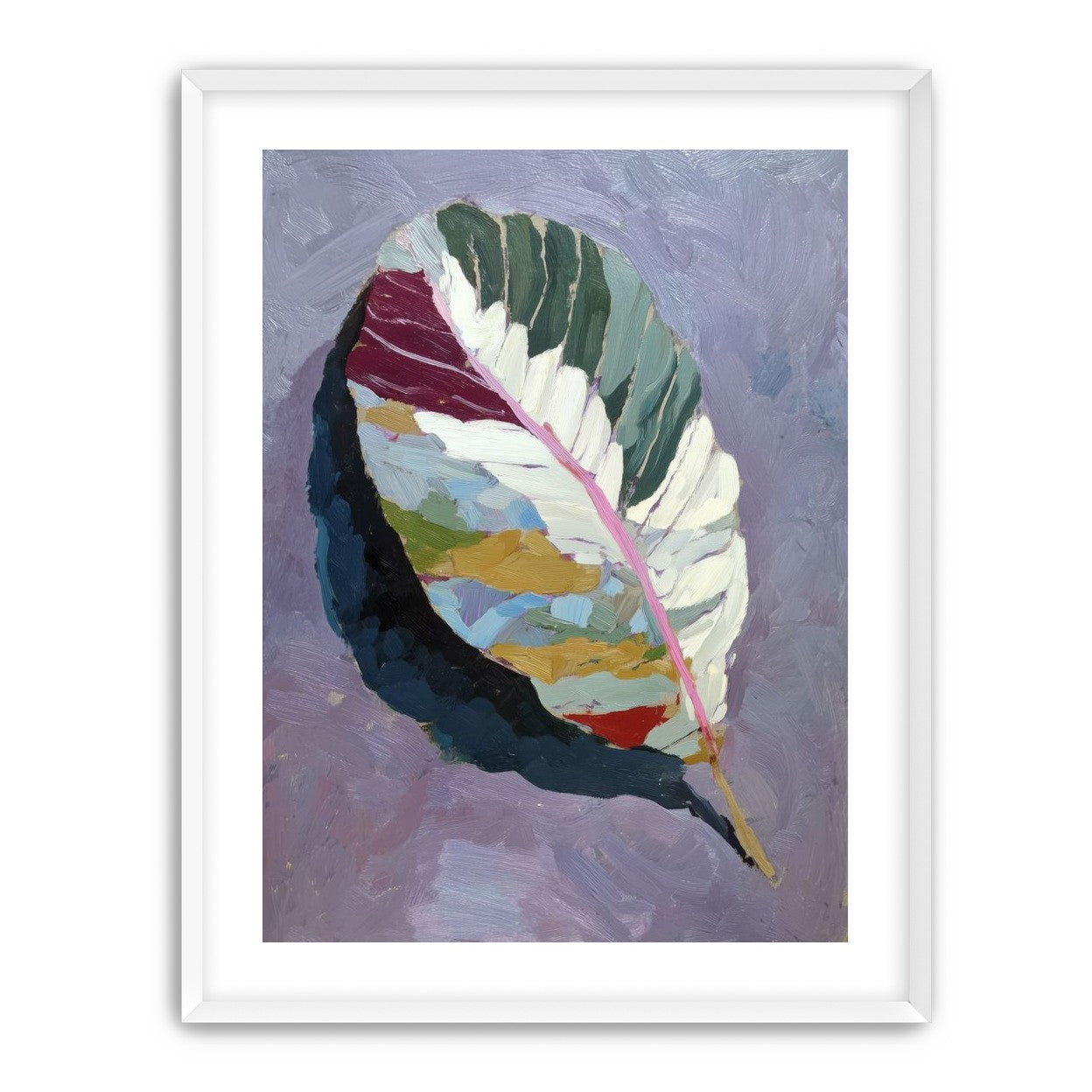 Leaf Form with Divided Color