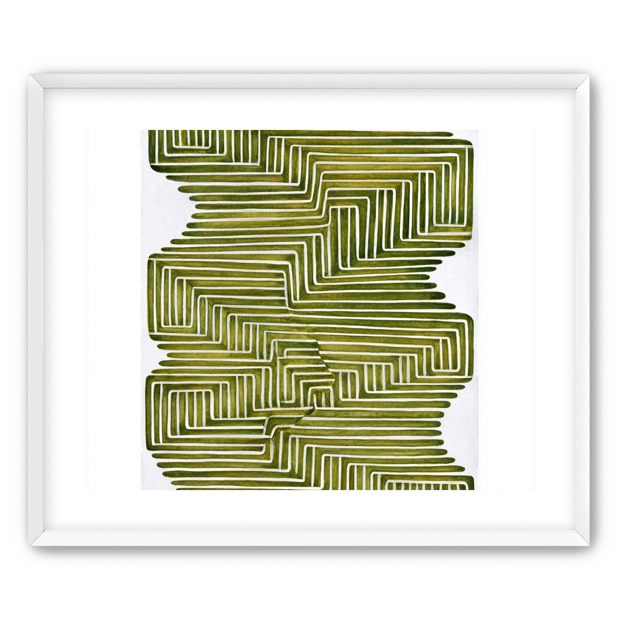 Olive bands in white quiet