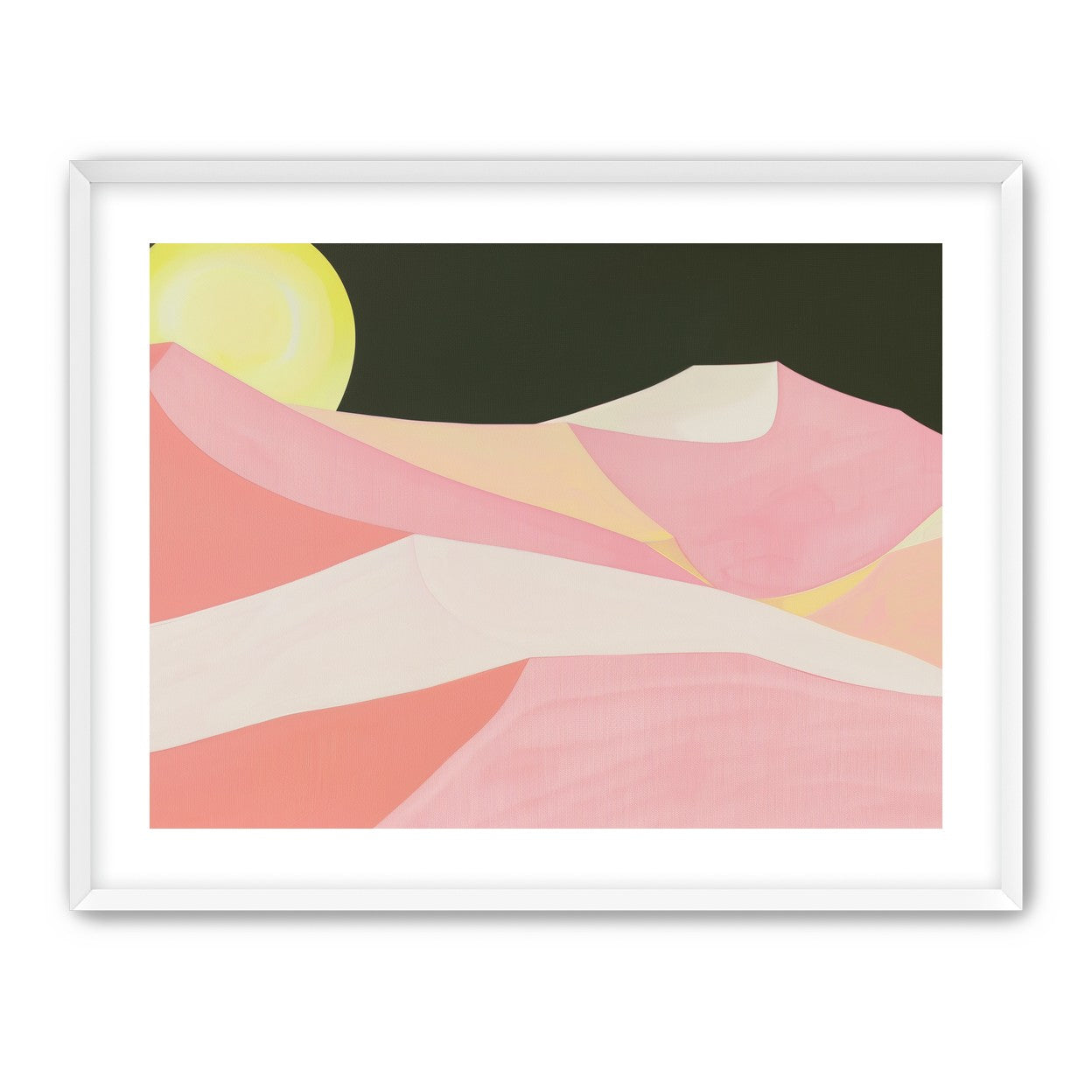 Sun over folded dunes