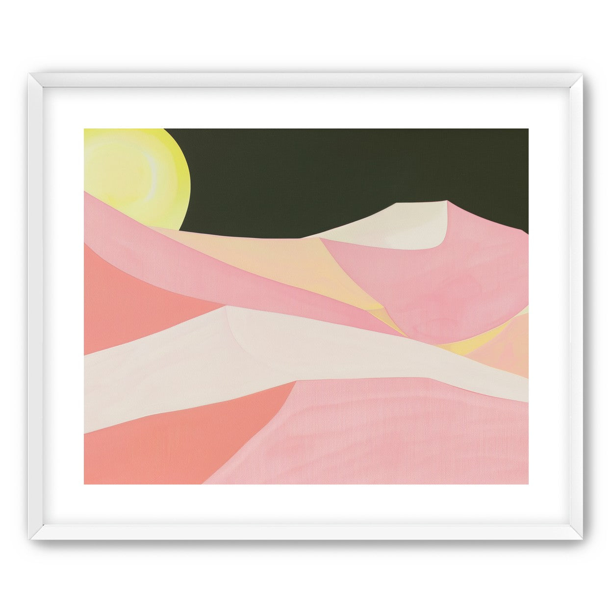 Sun over folded dunes