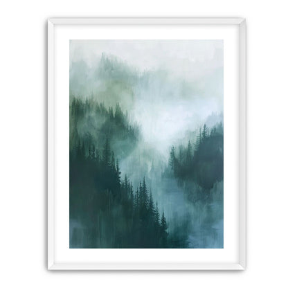 Mist caught in the pines