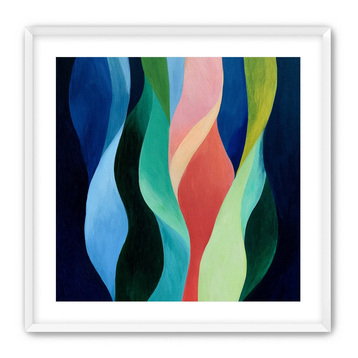 Layered wavy color bands