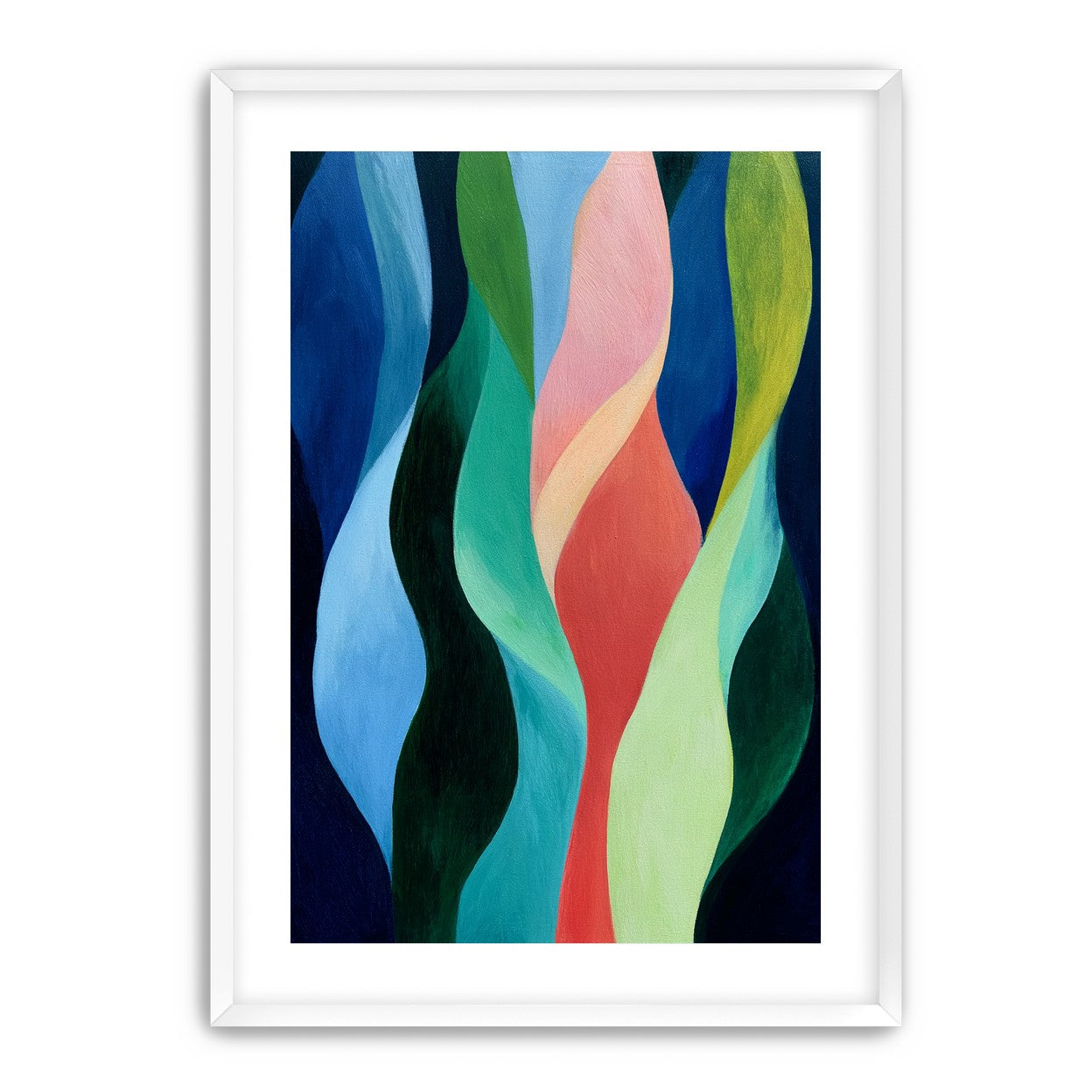 Layered wavy color bands