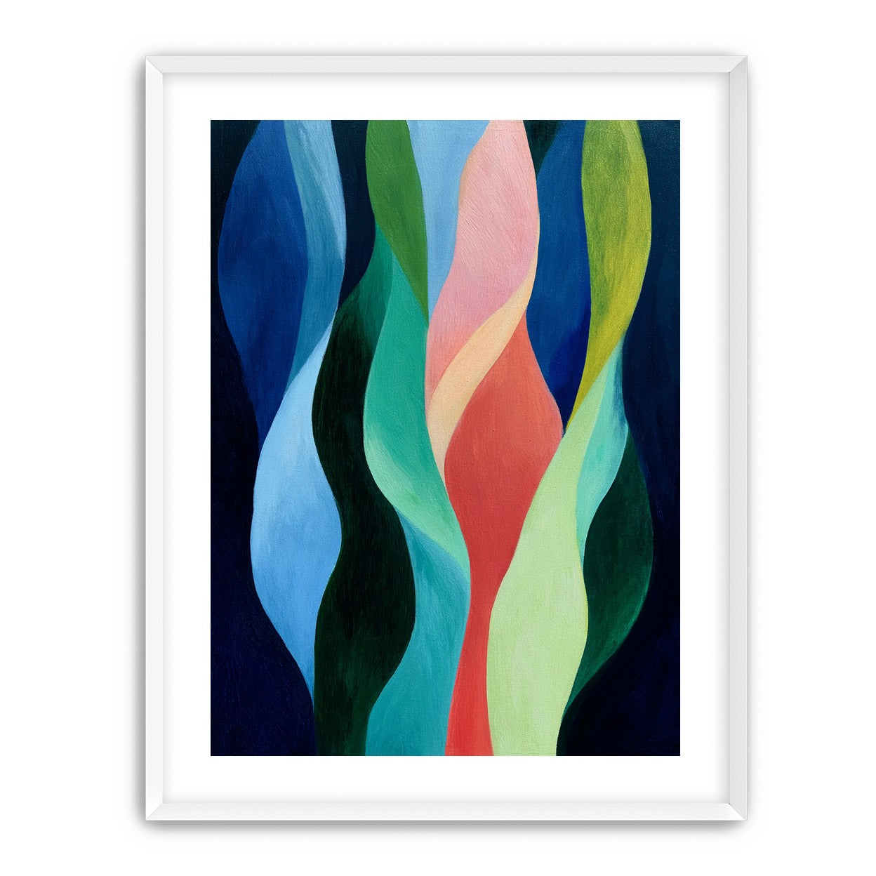 Layered wavy color bands