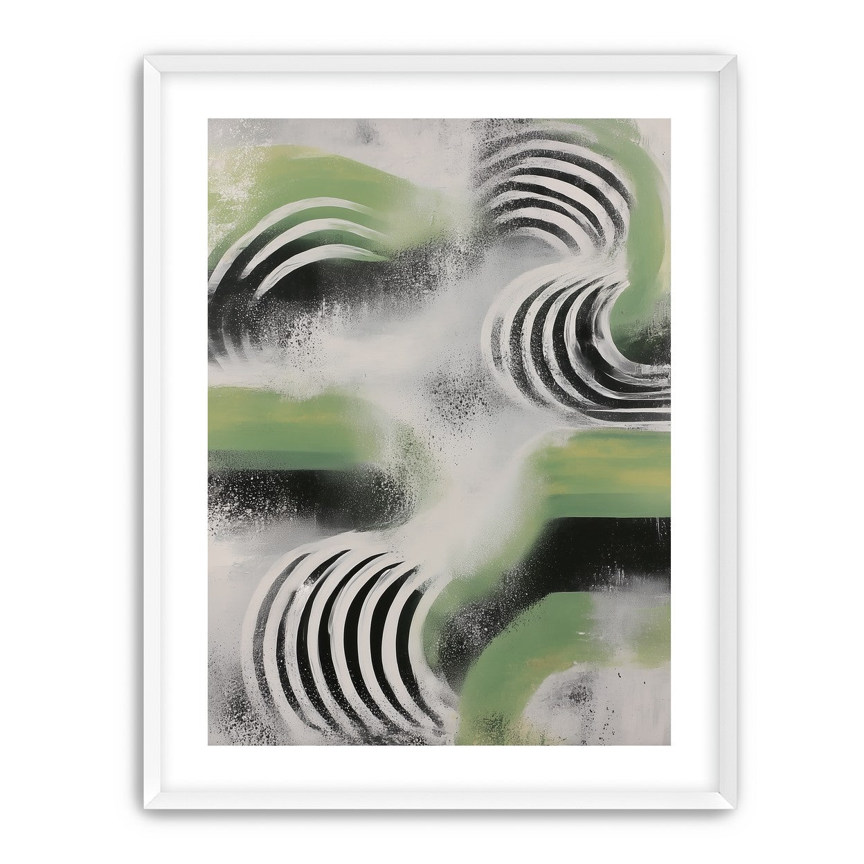 Curved bands in drifting haze
