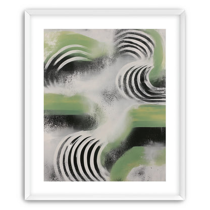 Curved bands in drifting haze