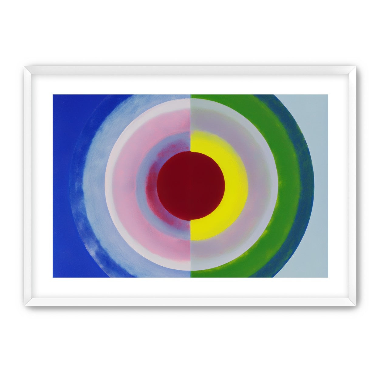 Blue and green split circle