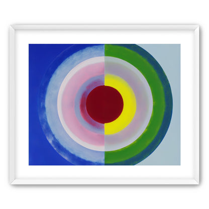 Blue and green split circle
