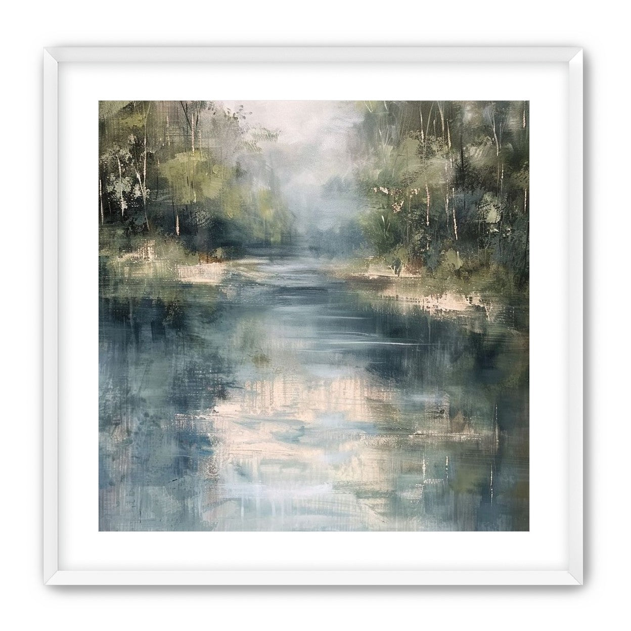 Pale sky in blue water