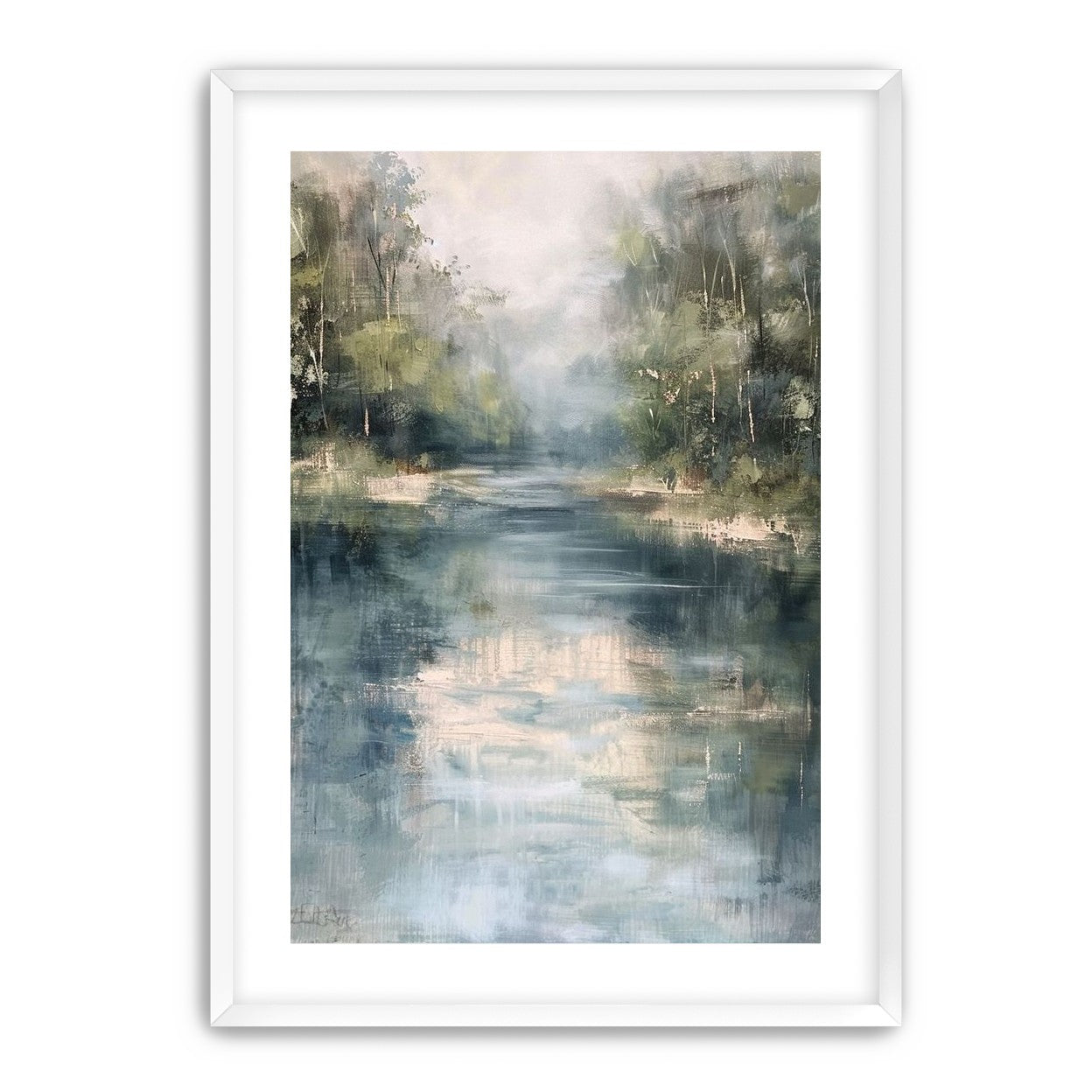 Pale sky in blue water