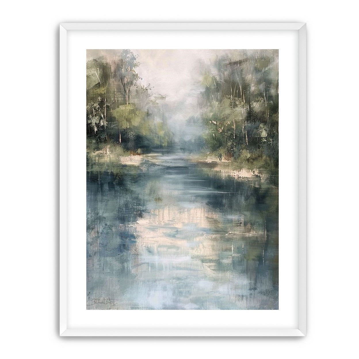 Pale sky in blue water