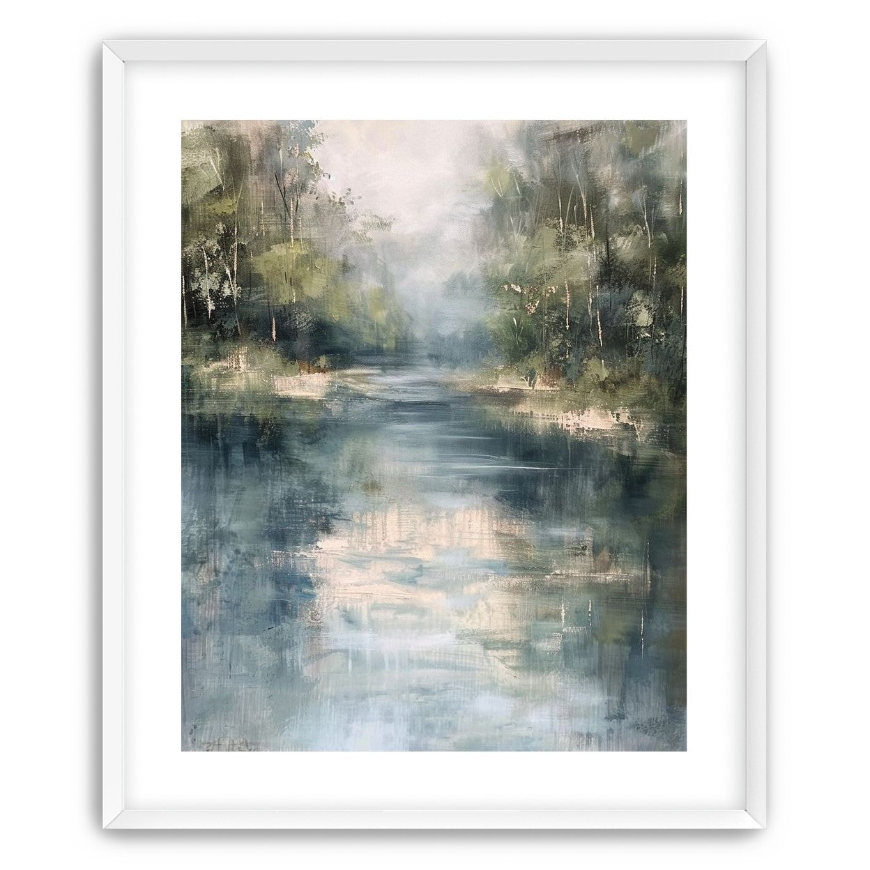 Pale sky in blue water