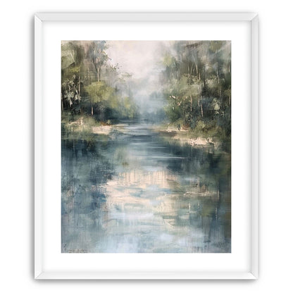 Pale sky in blue water