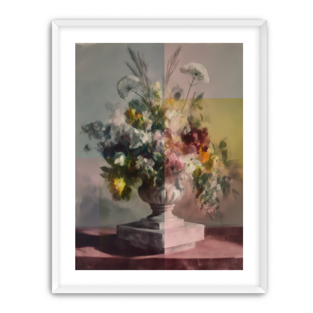 Bouquet in divided light