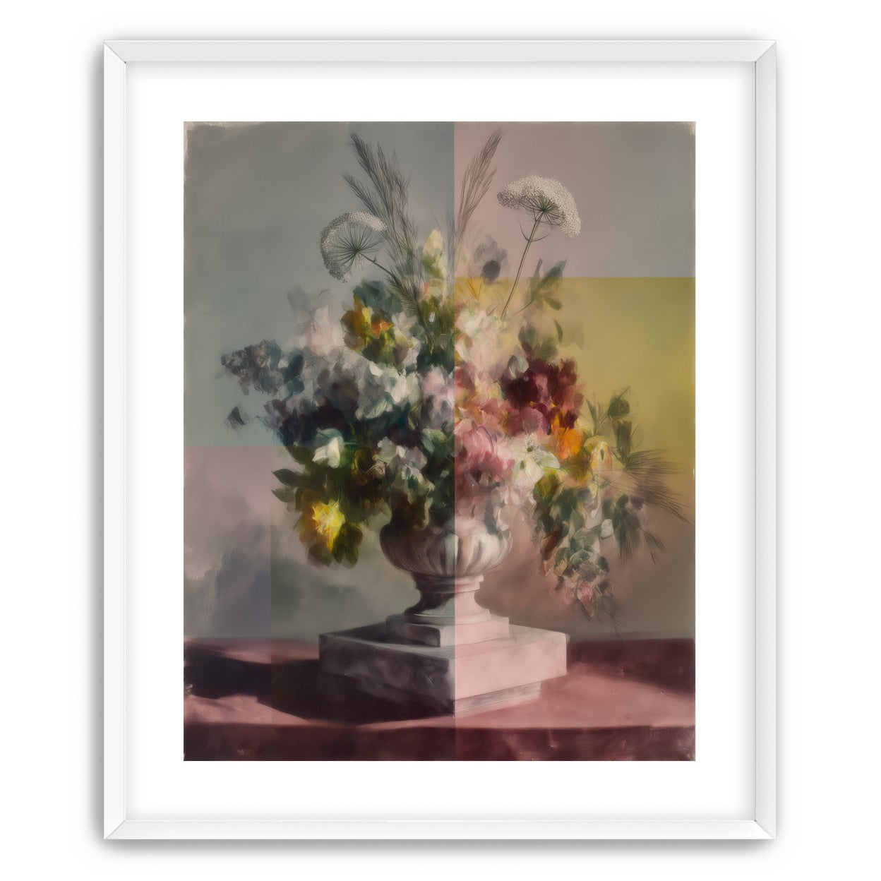 Bouquet in divided light