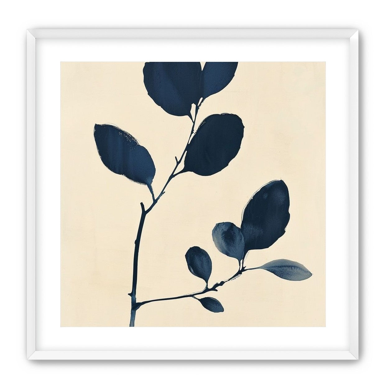 Ink leaves on bare stem