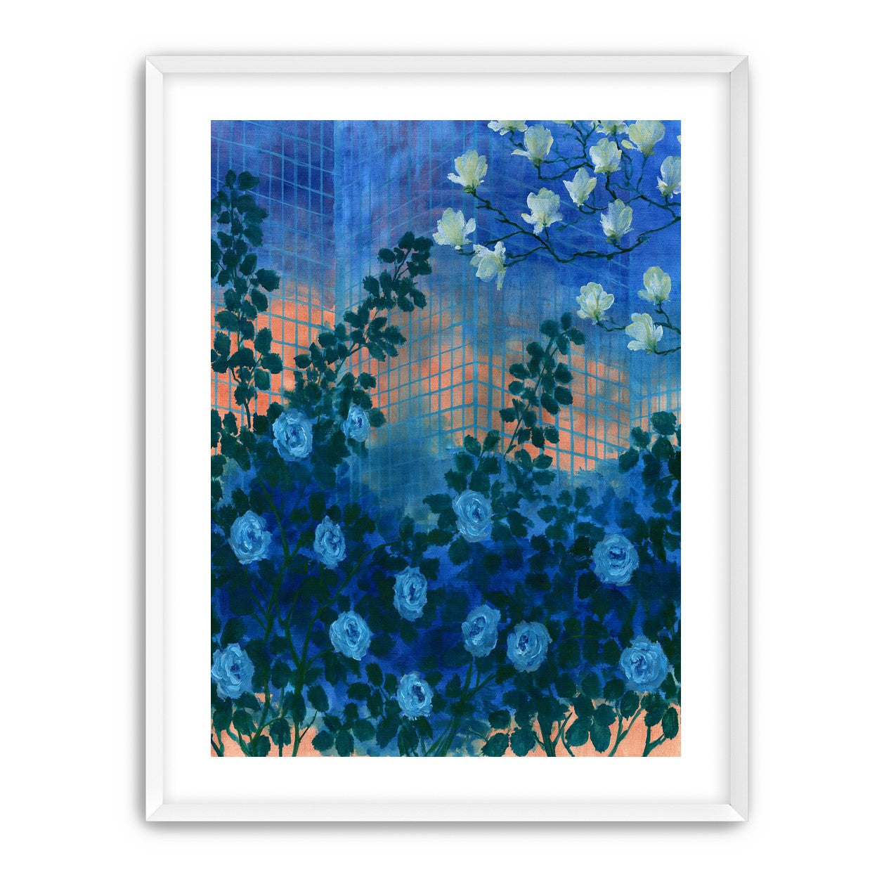 Roses climbing the grid