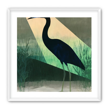 Blue beak in green light