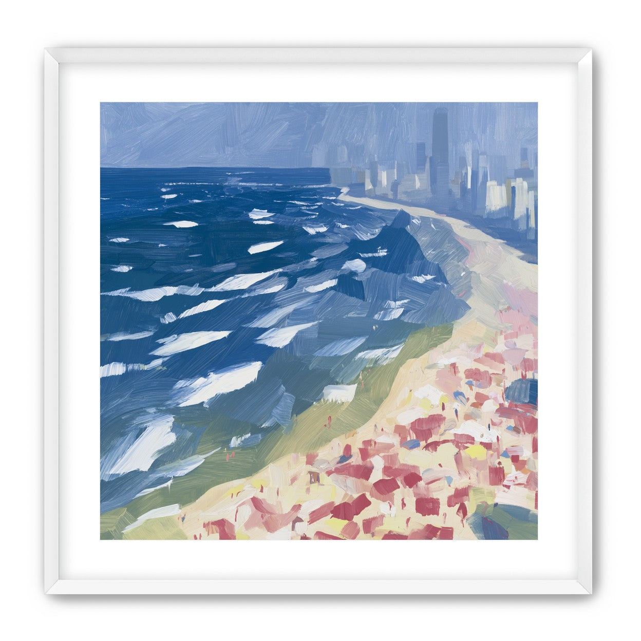 City towers above the surf