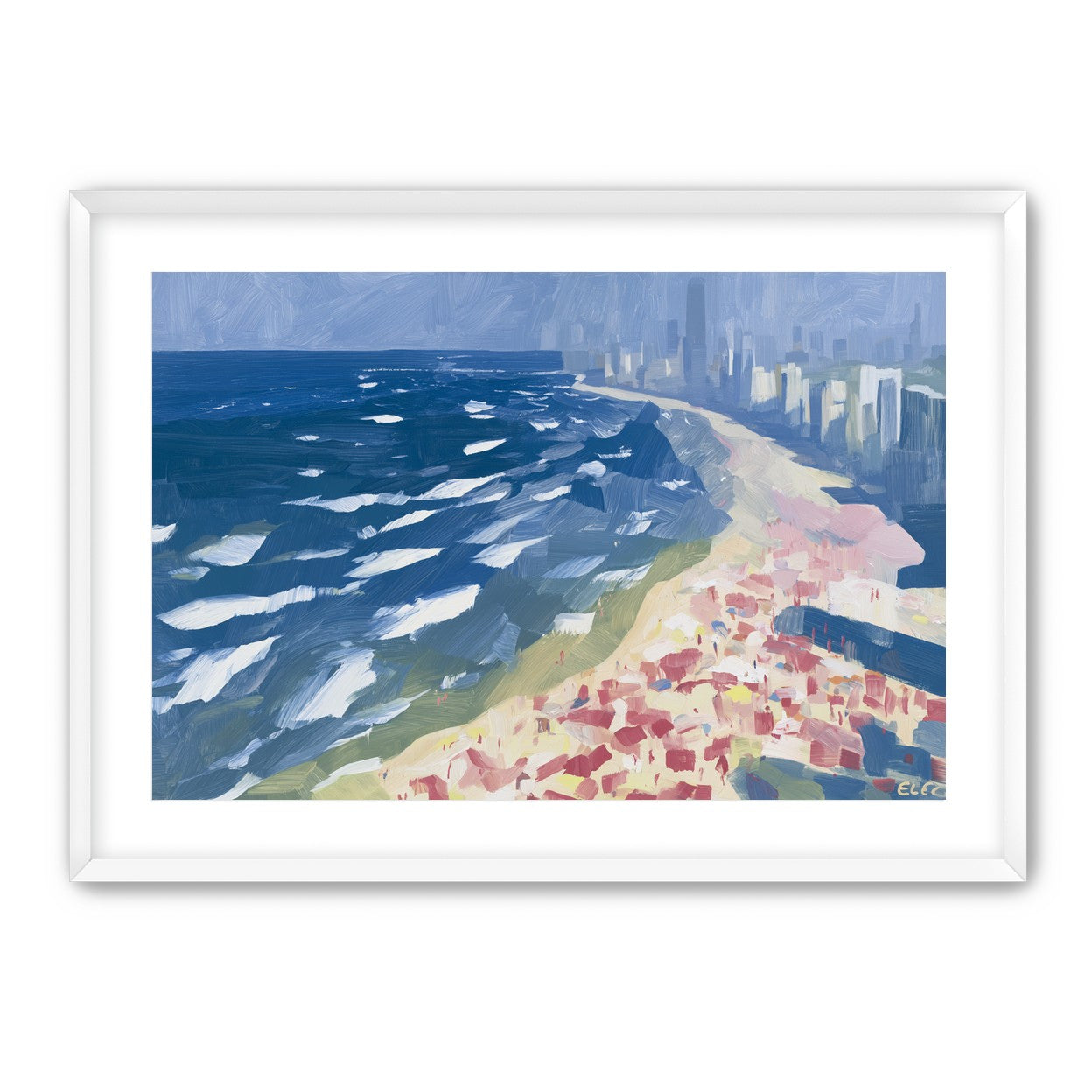 City towers above the surf