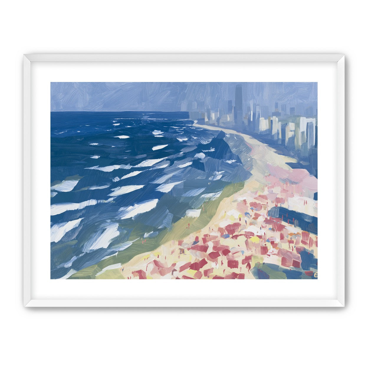 City towers above the surf