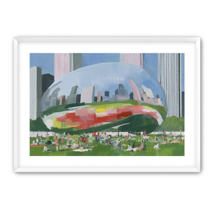 Picnic under the mirrored dome
