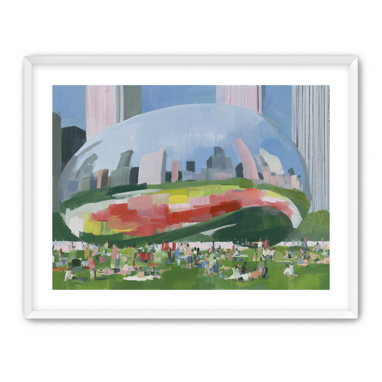 Picnic under the mirrored dome