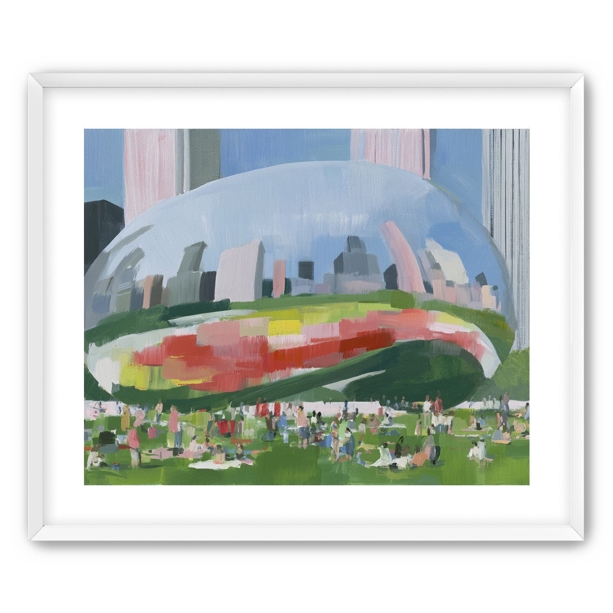 Picnic under the mirrored dome