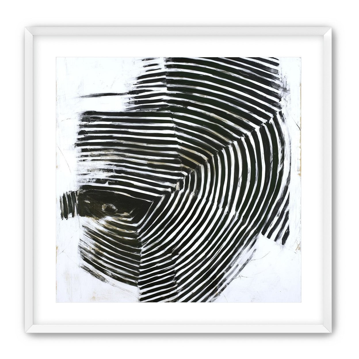 Black bands in white scrape