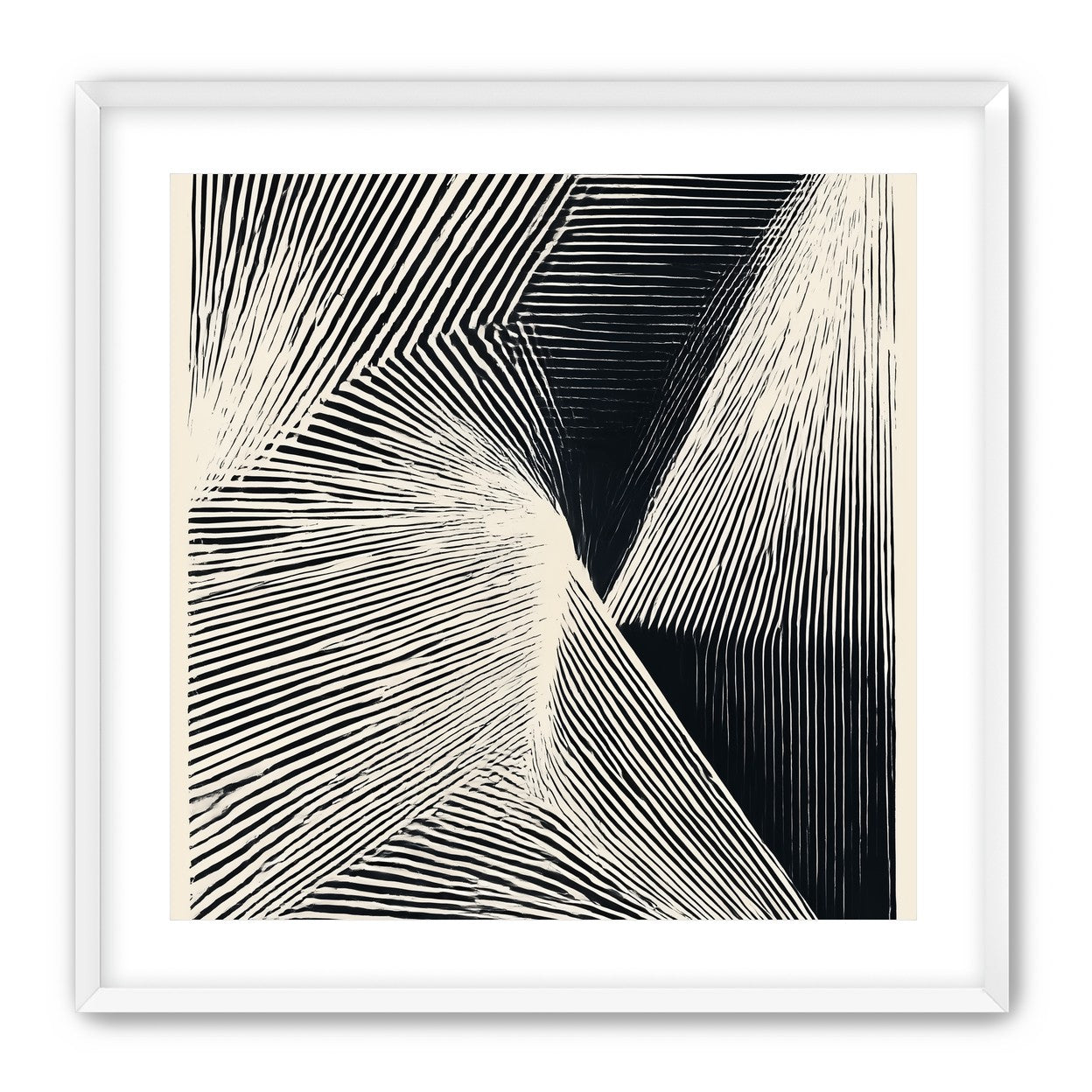 Where the lines break inward