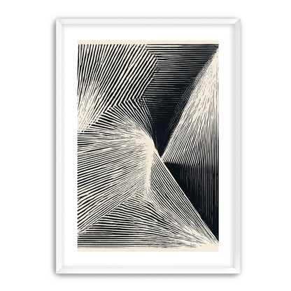 Where the lines break inward
