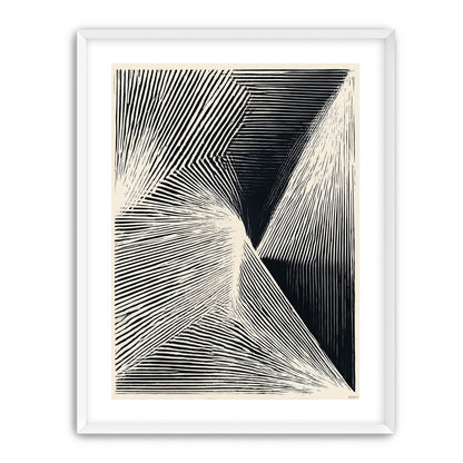 Where the lines break inward
