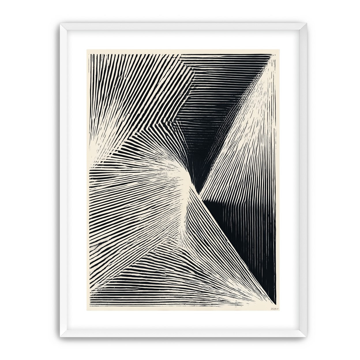 Where the lines break inward
