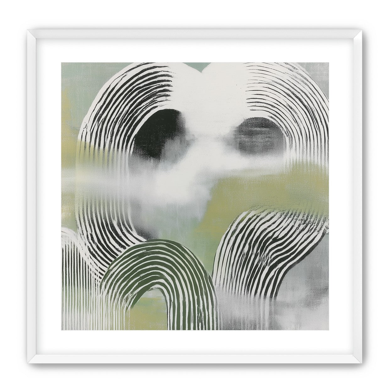 Black arcs in green haze