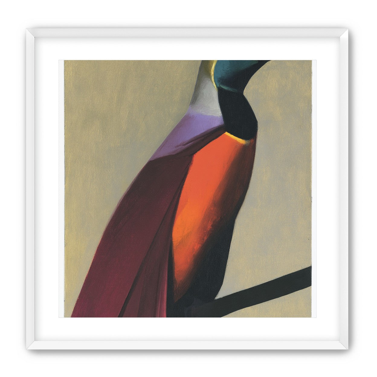 Bright bird on a branch