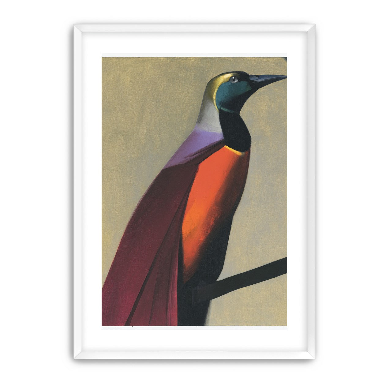 Bright bird on a branch