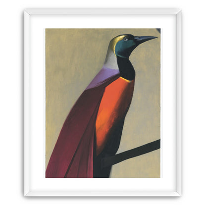Bright bird on a branch