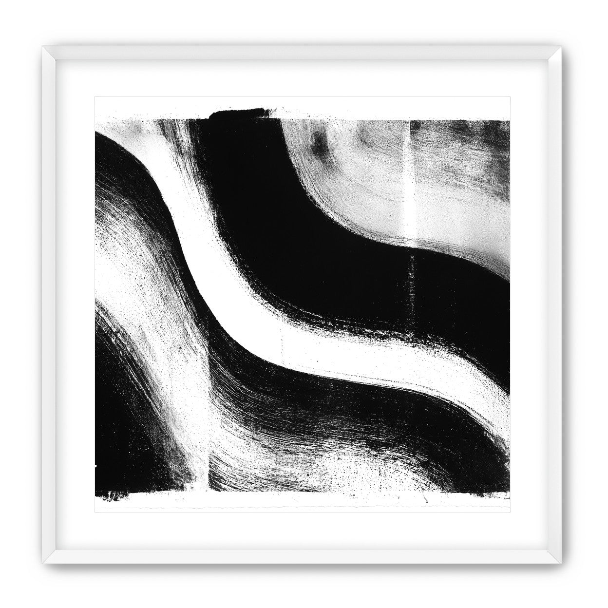 White cut through black